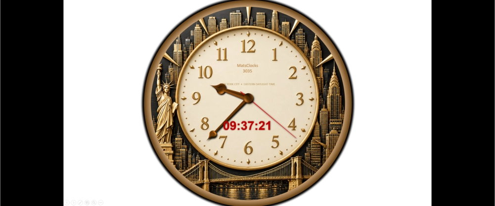 Time in New York USA Clock