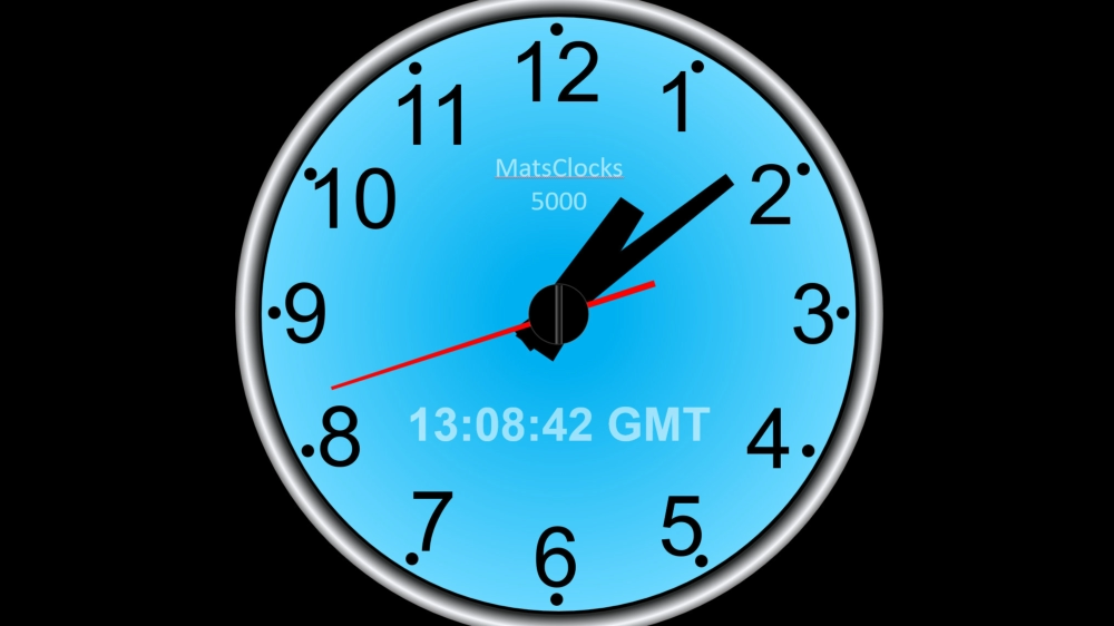 GMT Time Live Clock in PowerPoint slide.