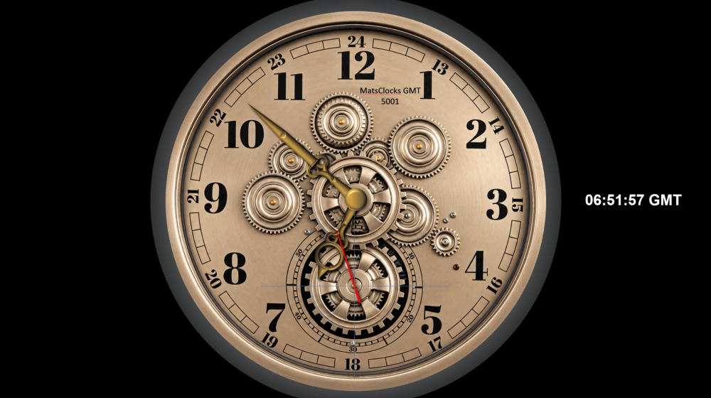 UTC Timer Live Clock in PowerPoint slide.